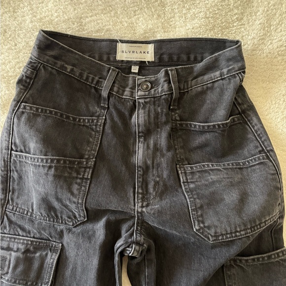 SLVRLAKE Charcoal Premium Denim Women’s Cargo Jeans Size 27 - Picture 7 of 12